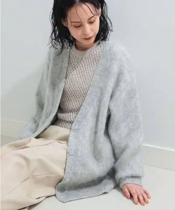 레이빔스 샤기 가디건