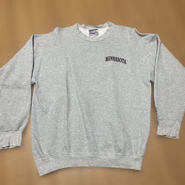 90s Hanes 맨투맨 칼리지 로고 라이트 그레이