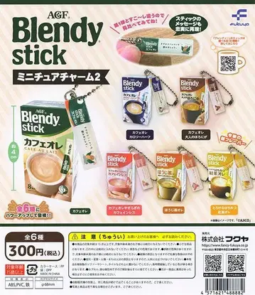 AGF Blendy Stick 미니어처 참 2종 전체 6종 컴플리트 세트