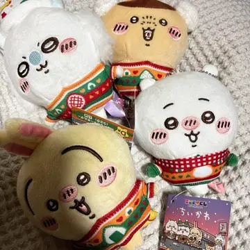 치이카와 에니마이 복권 봉제 인형 키링 세트