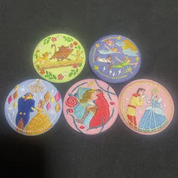 디즈니 자수 캔뱃지 5개 세트 1