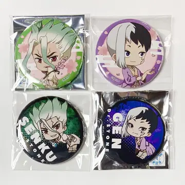 Dr.STONE 이시가미 센쿠 아사기리 겐 벚꽃 툰피츠 캔뱃지 4개 세트