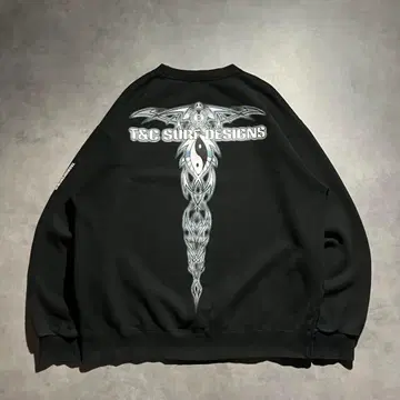 00s t&c surf yin yang logo sweat y2k