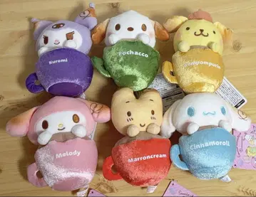 산리오 캐릭터즈 마슈마루무 라떼 봉제 인형 전 6종