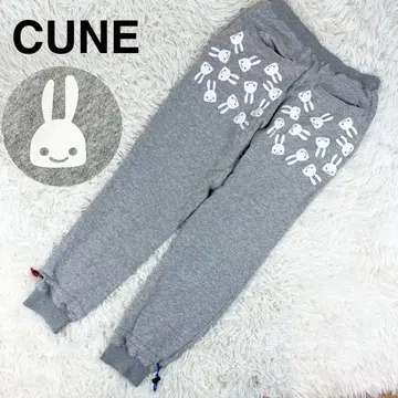 [ 레어 ] CUNE 큔 토끼 프린트 맨투맨 조거 팬츠
