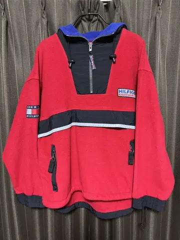 90s TOMMY HILFIGER 플리스 풀오버 자켓