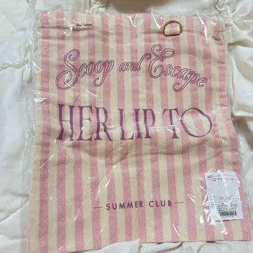 Herlipto IceCream tote pink stripe