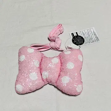 디즈니 숄더백 미니 리본 스팽글 핑크