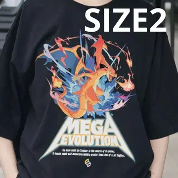 united tokyo 포켓몬 리자몽Y 티셔츠 size 2 밴딩