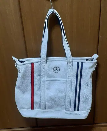 뛰어난 물건! Mercedes-Benz 화이트 토트백