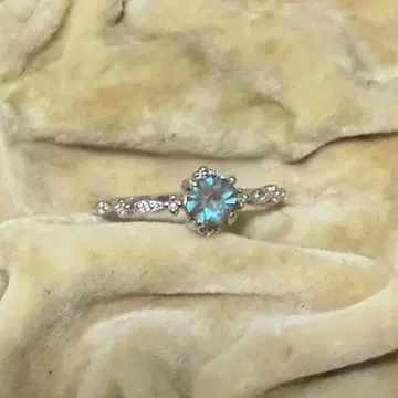 앤티크 사피레트 실버 반지 12호 지르코니아