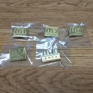 맥도날드 골드 핀 배지 5개 세트 m1 m2 m4 m5 m10