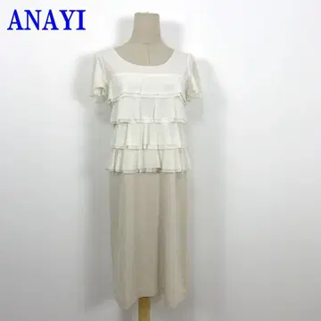 ANAYI 아나이 반팔 원피스 아이보리 폴리에스테르 38 C2690