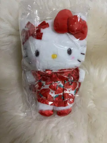 헬로키티 딸기 신문 키링