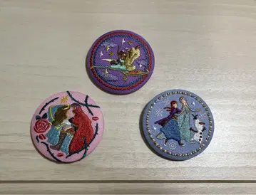 디즈니 자수 캔뱃지 3개 세트