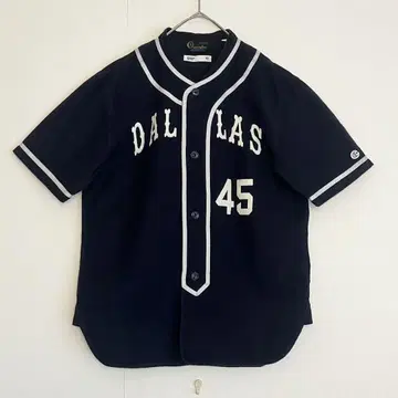 [ 레어 미사용에 가까움 DALLAS ] 챔피온 베이스볼 셔츠 네이비 M