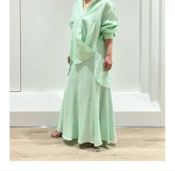 새상품!택 포함!프리미어 아롱디스망 린넨 머메이드 스커트