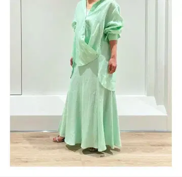 새상품!택 포함!프리미어 아롱디스망 린넨 머메이드 스커트