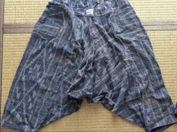 우사토의 의류 무사사비 팬츠 숏 기장 레어 카스리풍