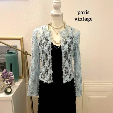 [ paris vintage ] 입체 프릴 디자인 가디건