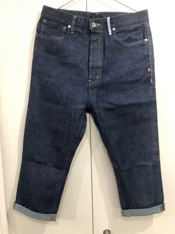 Bedwin 베드윈 dickies 크롭 데님 다크 블루