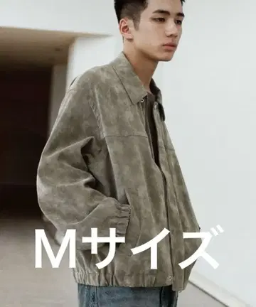 WYM LIDNMFAUX 스웨이드 집 블라존 올리브 그레이