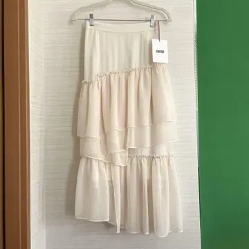 [ 미사용 택 포함 ] fur fur 쉬폰 캉캉 스커트