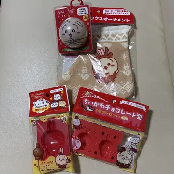 치이카와(먼작귀) 토끼 크리스마스 삭스 오너먼트 & 초콜릿 틀