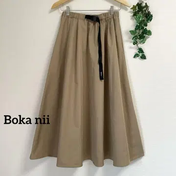 Boka nii 치노 스커트 플레어 롱 스커트 보카니 카스짱