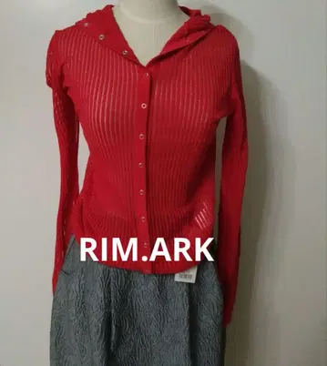 택 포함 새상품 RIM.ARK 후드 니트 가디건 정가 20900엔