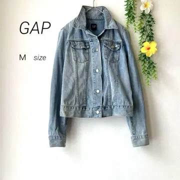 갭 GAP G 데님 자켓 (M) 데미지 가공 데님 자켓 블루