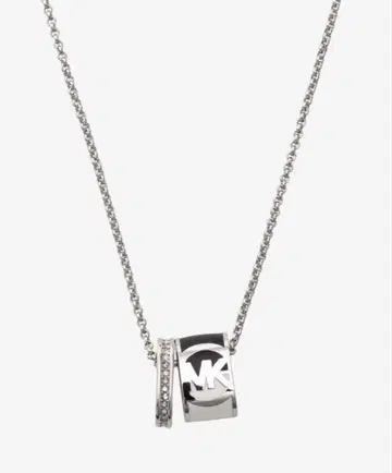 MICHEAL KORS 에나멜 목걸이 실버