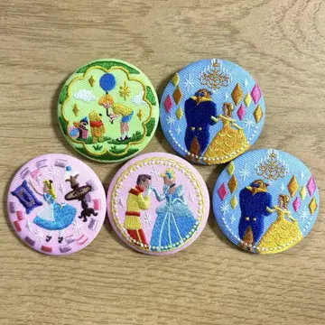 Disney Characters 디즈니 자수 캔뱃지 5세트