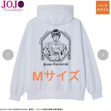 죠죠의 기묘한 모험 아베일 후드티 화이트 부챠라티 M 사이즈