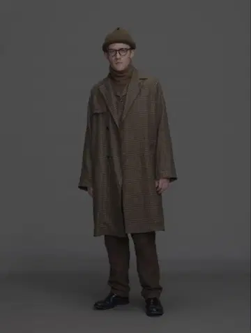 nestRobe CONFECT 컨팩트 린넨 체크 알스터 코트