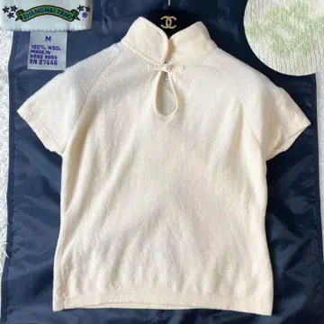 7 상하이탄 마오 칼라 차이나 울 니트 스웨터 M