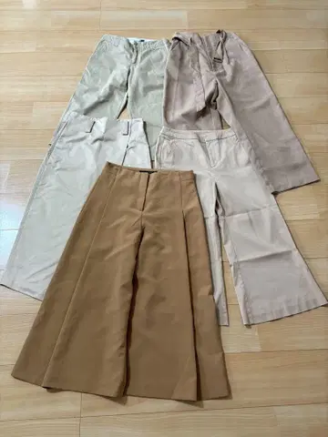 묶음 판매 베이지 계열 팬츠 5점 가우초 와이드 치노 ZARA GAP