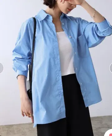 이지케어 오버사이즈 드롭 긴팔 셔츠