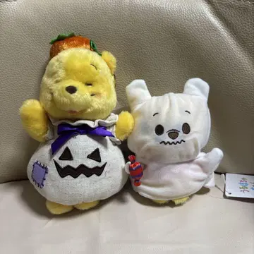 디즈니 스토어 푸우 우루포챠짱 인형 배지 택 접힘