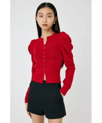 MOUSSY 버튼 업 니트 가디건