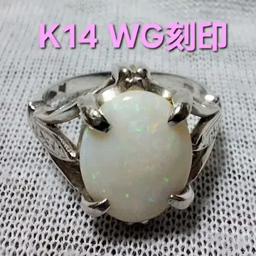 [ 각인 있음 ] K14 WG 반지 12호 13호 오팔