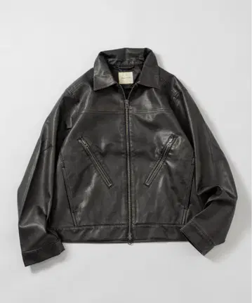 FREAK'S STORE 레더 지퍼 라이더 자켓
