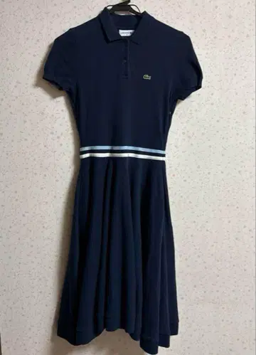 라코스테 LACOSTE 폴로 셔츠 원피스 롱 A라인 플레어 폴로 원피스