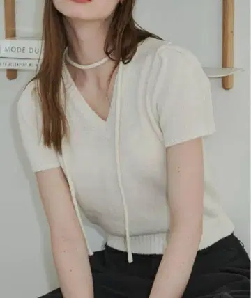 GIUNON tie set summer knit IVORY