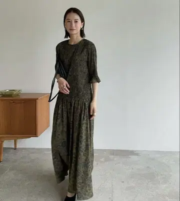 꽃무늬 롱 원피스 CLANE 사이즈 1