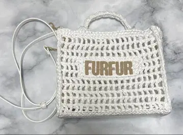 FURFUR / 퍼퍼 라피아 로고 토트백 WHT