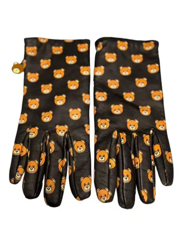 컨디션 최상 MOSCHINO 모스키노 테디베어 램 가죽 장갑