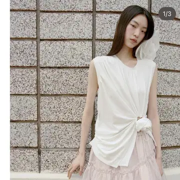 Bibiy TULIP DRAPED TOP white