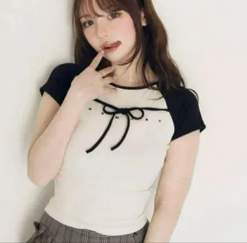 ANDMARY Alma 리본 탑스 셔츠