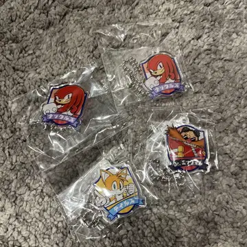 세가스토어 아크릴 키링 한정판 너클즈 테일즈 에그맨 4점